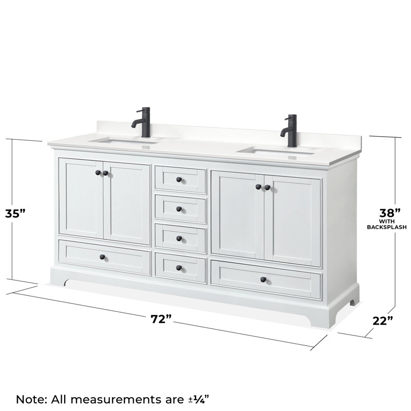 Ensemble de meuble-lavabo double Deborah, WDX13757, Chrome poli, Blanc