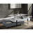 Grey And White Rectangular Coffee Table With Surface Spacious Storage Option Liftable Upper Area