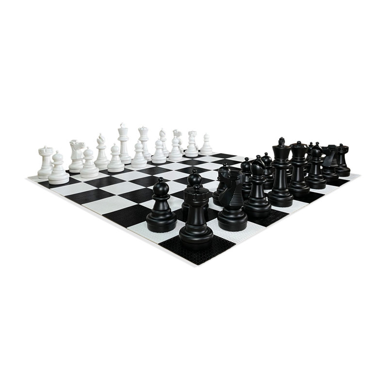 9' 10" x 9' 10" Giant Plastic Chess Board with 15" Squares