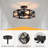Bonnyrigg 3-Light Geometric Cage Flush Mount Light-1009442264