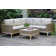 Luro 4 Piece Rattan Sectional Seating Group with Cushions