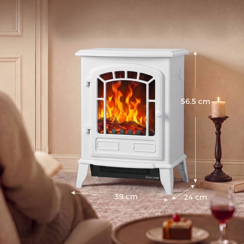 HOMCOM 39 cm W White Electric Stove