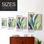 «Bright Tropical Abstraction», reproduction encadrée en V - bois massif-206181609-206181603
