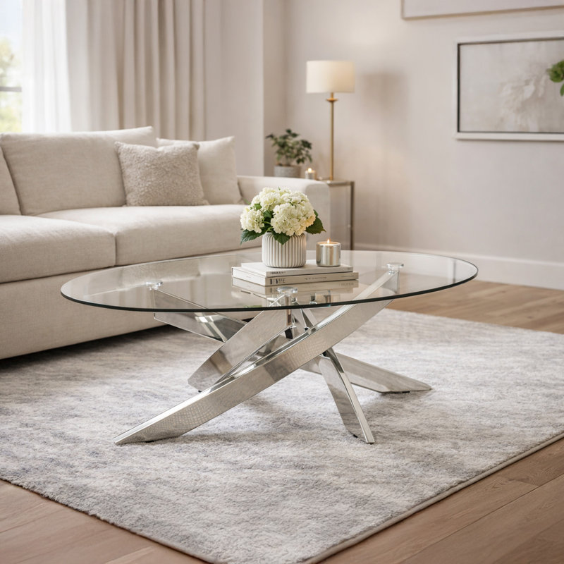 Barbara Glass Single Coffee Table