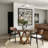 47'' Round Dining Table for 4, Modern MDF Wood Table with X-Leg Solid Wood Base