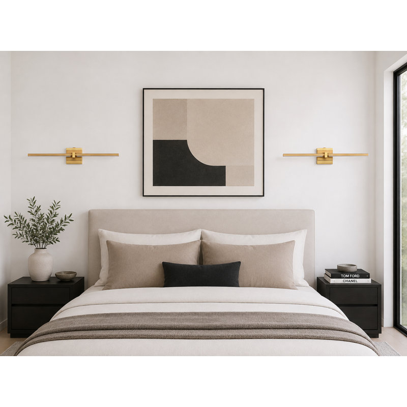 LED Armed Sconce, Gold