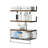 Floating Nightstand Metal Geometric Modern Nightstand for Wall Minimalist Floating Bedside Tables Bedroom Side Table Bedside Shelf Small Night Stand Weathered Walnut