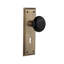 New York Plate with Decorative Keyhole and Black Porcelain Door Knob-1577384266