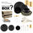 Black with Gold Pearl String Round Disposable Plastic Tableware Set - 120 Settings