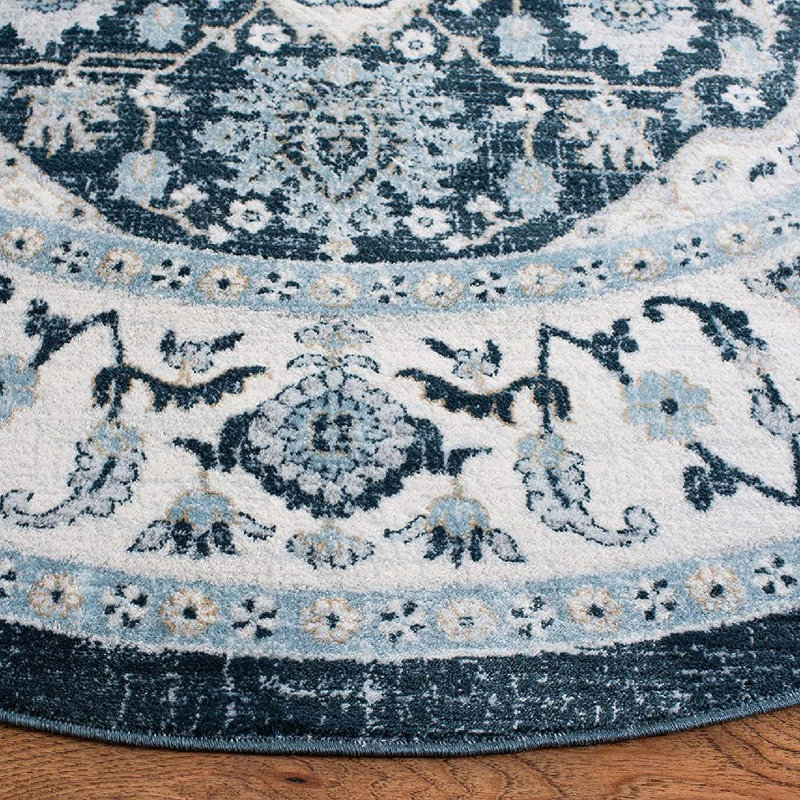 Delmer Performance Oriental Rug, Round 6'7"