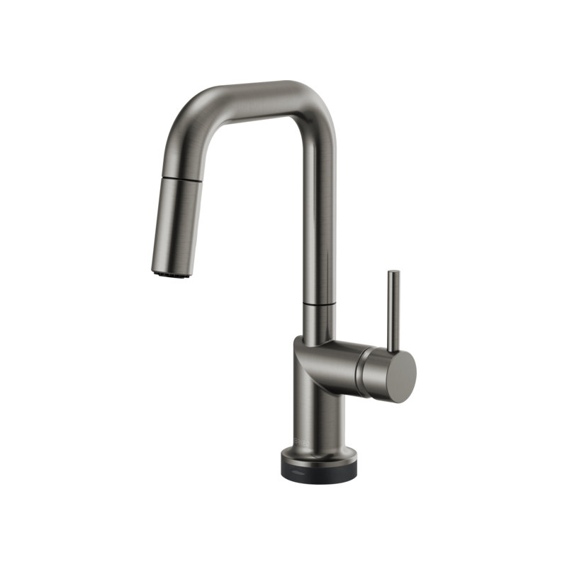 Odin® SmartTouch® Pull-Down Prep Faucet with Square Spout, Lever, Luxe Steel