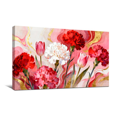 Plants &Flowers Floral Pattern With Carnations