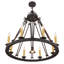 Lustre de roue de style bougie 9 lumières façon bougie Winchelsea