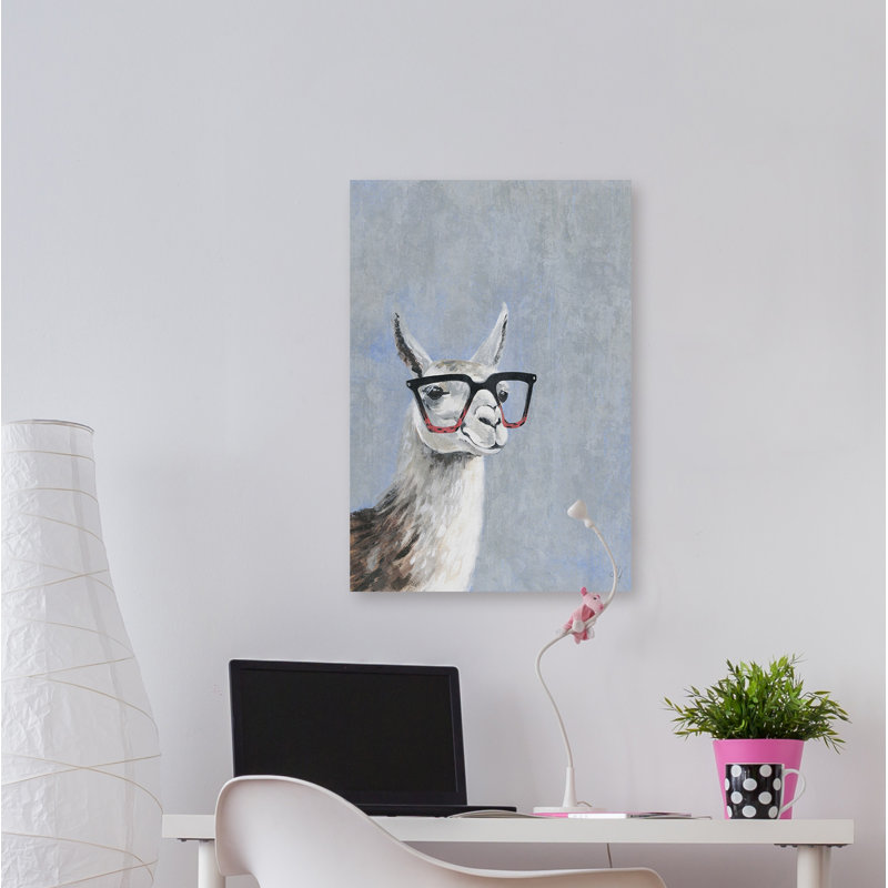 Sacha Smart Llama IV, reproduction sur toile tendue, H 45 po x l 30 po x P 1,5 po