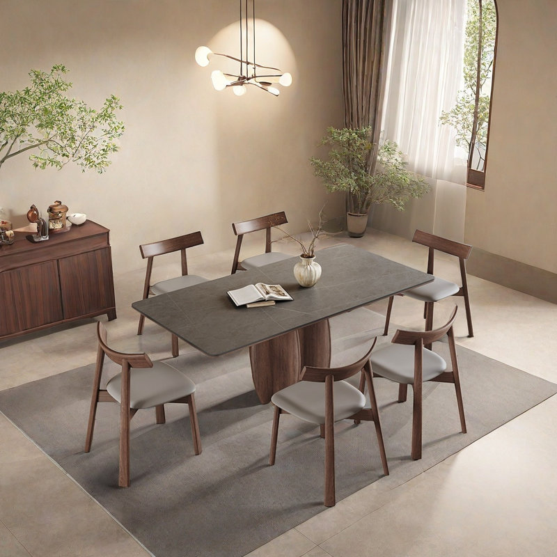 Table de salle à manger Matte Rock, H 29,5 po x L 59,1 po x l 31,5 po