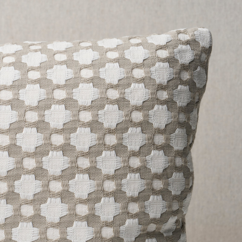 Betwixt Pillow, Stone/White