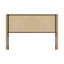 Tête de lit en bois moderne avec ondulé arqué, s'adapte aux lits de taille grand, au design à grain vertical, de style maison de campagne et rétro, facile à assembler.