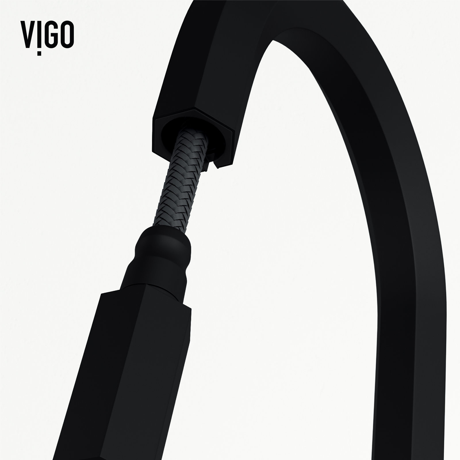 Hart 18" H 1-handle Pull-Down Kitchen Faucet, Matte Black