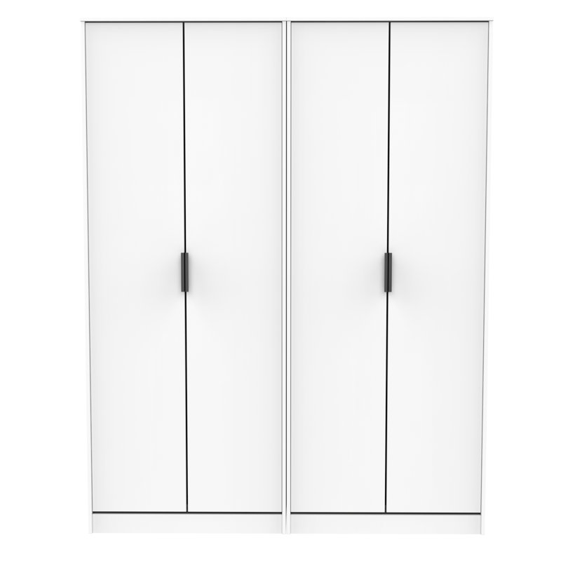 Turah Manufactured Wood Wardrobe, White Matt