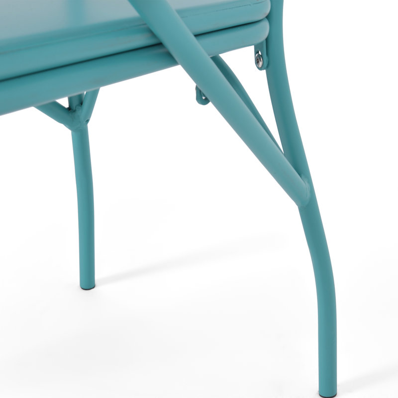 Fauteuil de patio Darcy, Bleu sarcelle mat