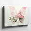 Toile, art mural, composition minimaliste montrant la silhouette d'un papillon rose avec une qualité moderne prête à être accrochée-1079632911