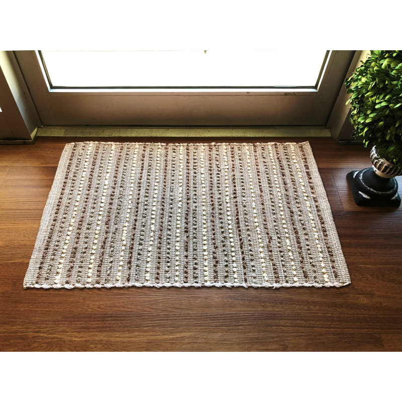 Tapis pour salle de bain 100% coton Leisa, Brun clair