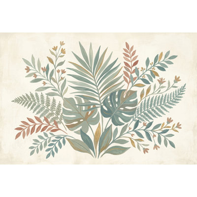 Murale de feuilles tropicales