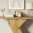 41.5" Narrow Farmhouse Console Table with Geometric Base