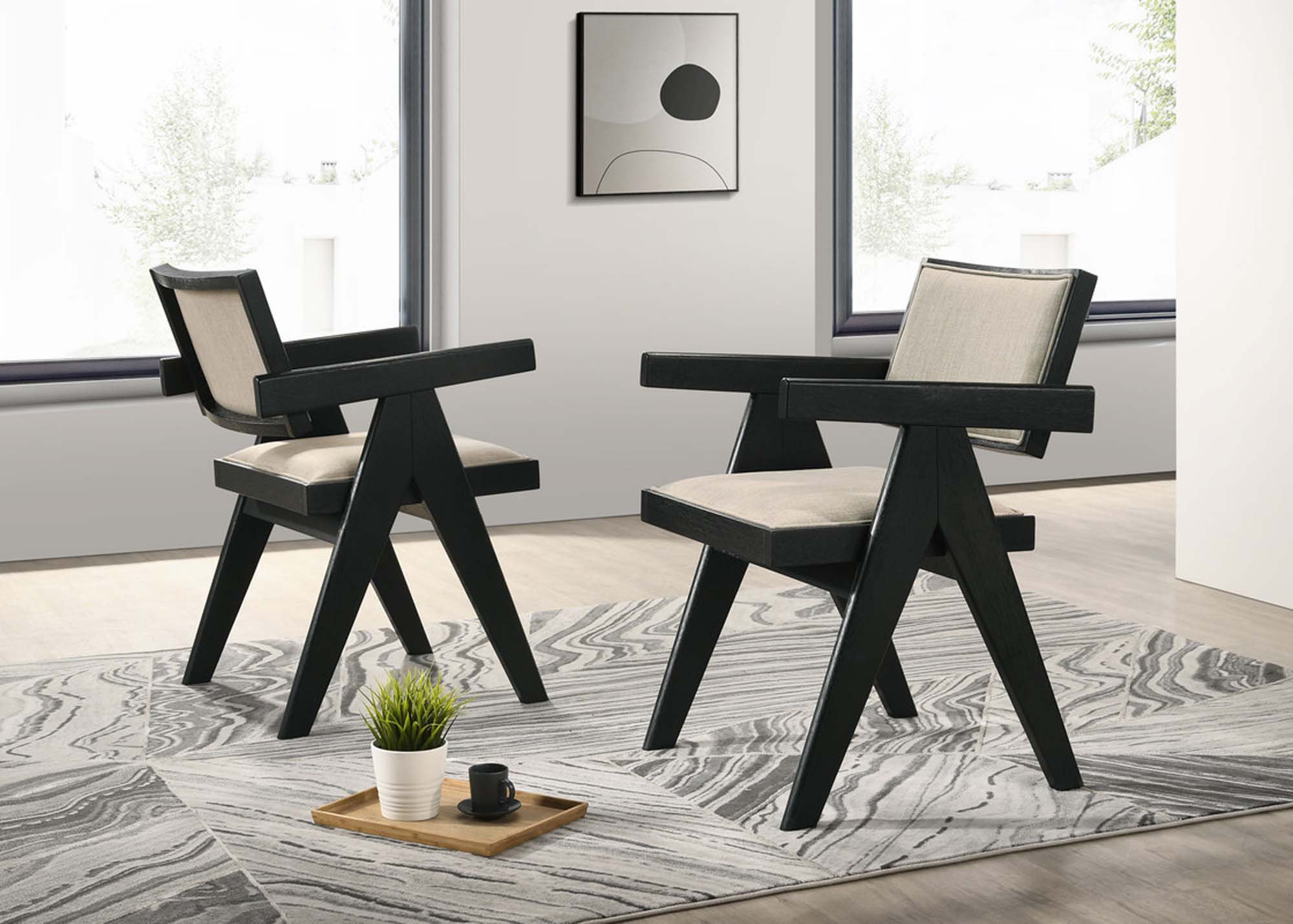 Latitude Run® Set Of 2 Dining Arm Chairs | Wayfair