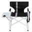 Fauteuil de pêche surdimensionné avec poches de rangement et table d'appoint, capacité de poids de 400 lb, noir / gris, confortable et léger, rembourré pour la détente en plein air-1808567698