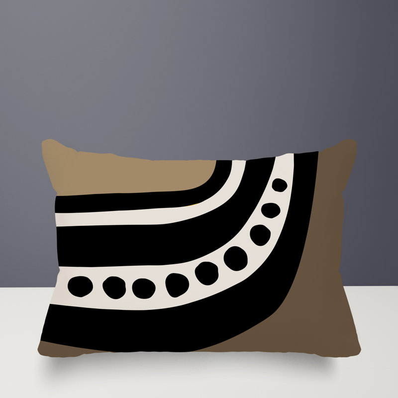 Coussin lombaire réversible intérieur / extérieur Sofi Minimalist, H 14 po x l 20 po, Beige