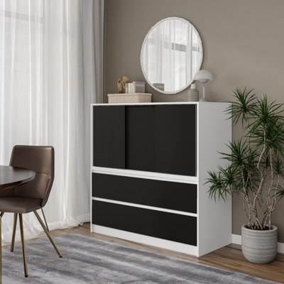 Solid Wood Rectangle Accent Cabinet