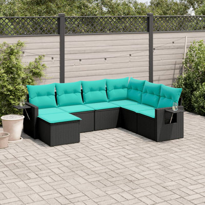 Ensemble de canapé de patio 7 pièces avec coussins