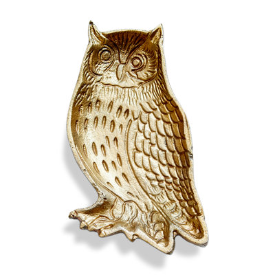 Christmas Owl Cast Aluminum Trinket Dish