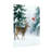 Animals Winter Deer And Red Bird Scene-964664170