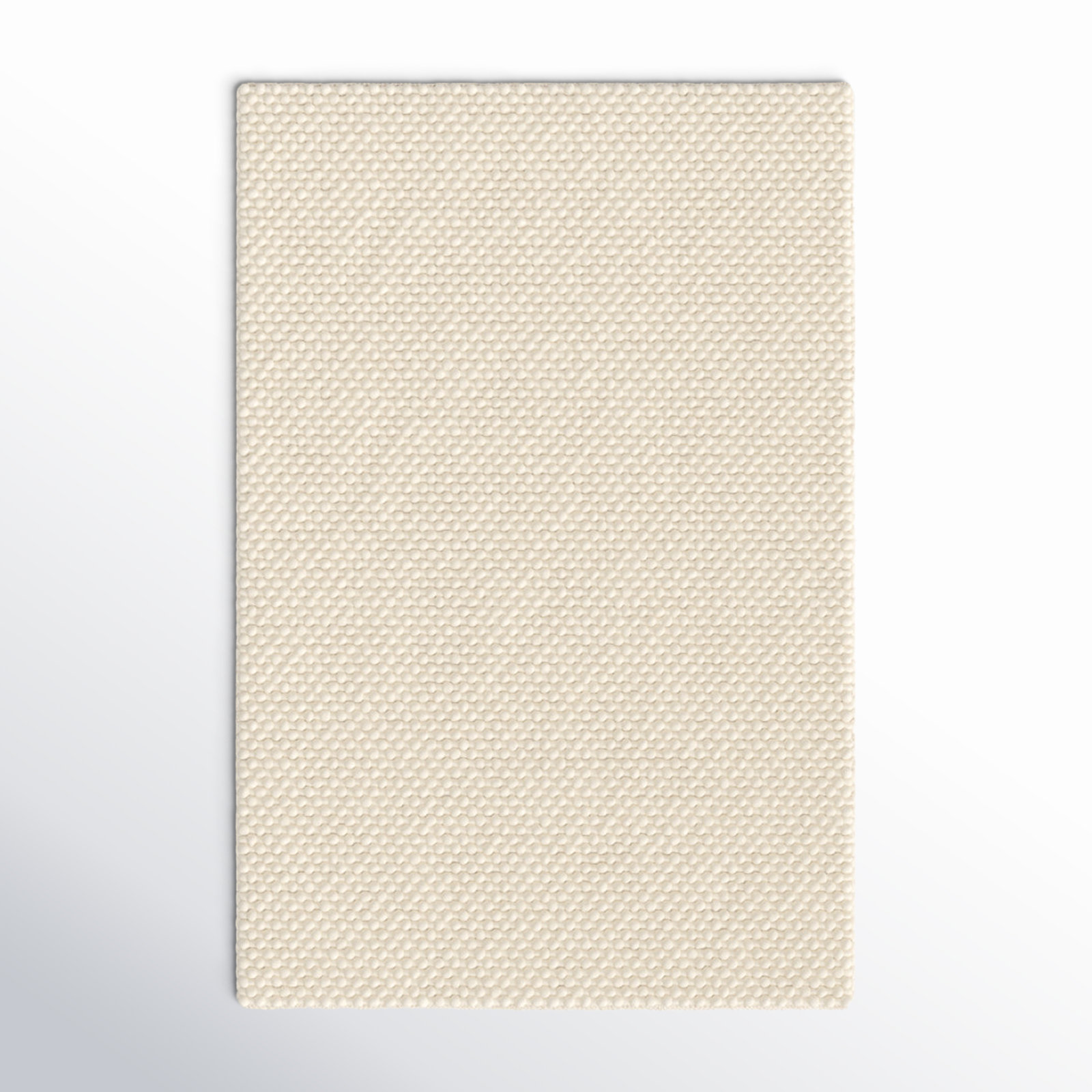 Hero Handmade Cream Rug, Rectangle 2' x 3'