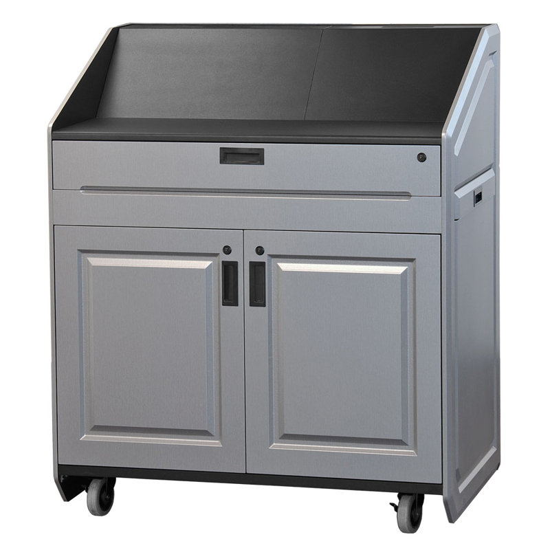Podium entier pour cadre, Aluminium brossé
