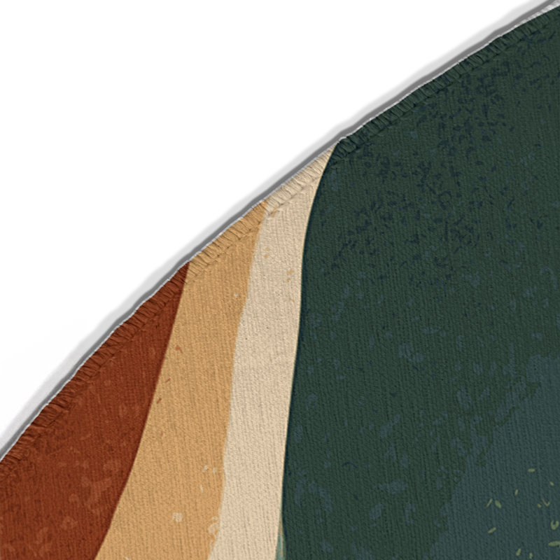 Tapis intérieur et extérieur Earthly Echoes, Rond 5 pi