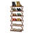 6 Tiers 12 Pairs Shoe Rack Installation-Free, Foldable Bamboo Organizer Storage Stand for Entryway