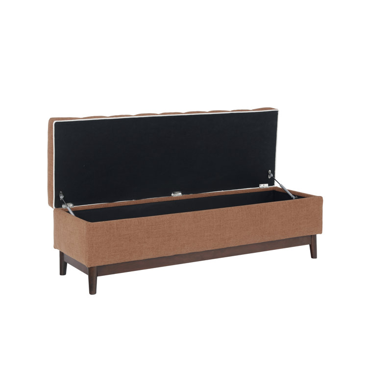 Brooke 2 Contemporary Storage Bench, Red