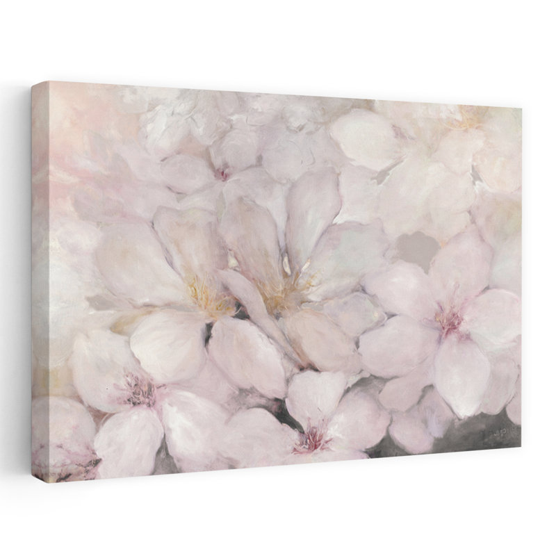 Fleurs de pommier gris foncé - art abstrait cerisier en fleurs, H 40 po x l 60 po