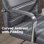 Fauteuil de bureau à dossier moyen, chaises de salle de conférence avec roulettes, fauteuil roulant à hauteur ajustable en cuir nervuré.-132837404-132837407