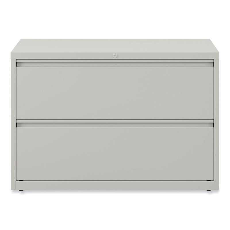 42'' Wide Light Gray Steel 2-Drawer File Cabinet