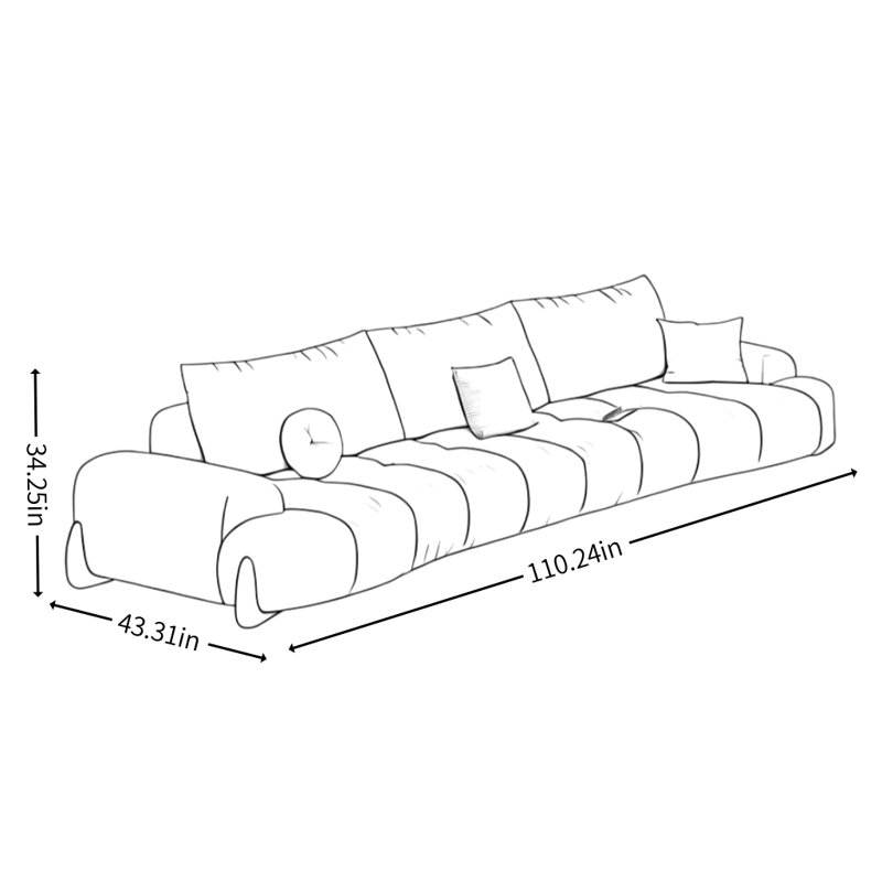 Canapé moderne de style crème minimaliste, Vert