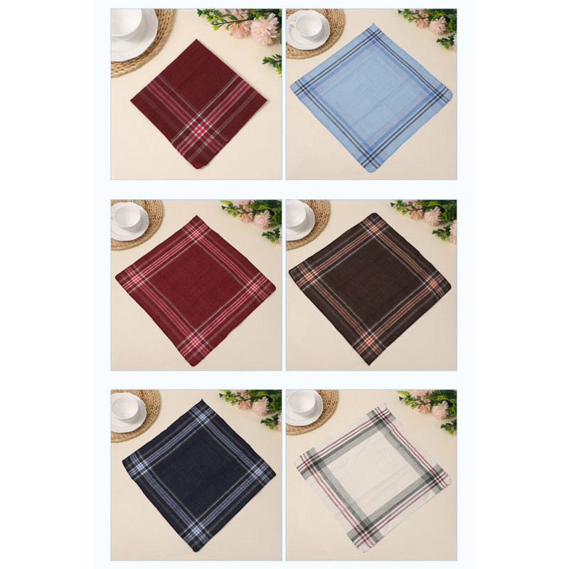 Plaid Polyester Cotton Napkins (Set Of 6)