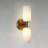 Ephraim 2 - Light Dimmable Brass Cylindrical Wall Sconce With Alabaster Shade (Set of 2)