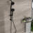 Multi Function Dual Shower Head - Shower System With 4.7" Rain Showerhead, 8-Function Hand Shower, Adjustable Slide Bar,Matte Black-124897513