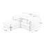 Élégant canapé 2 places en chenille avec siège de rangement repose-pieds, dossier cylindrique et accoudoirs, causeuse moderne en tissu avec espace de rangement caché-123506830
