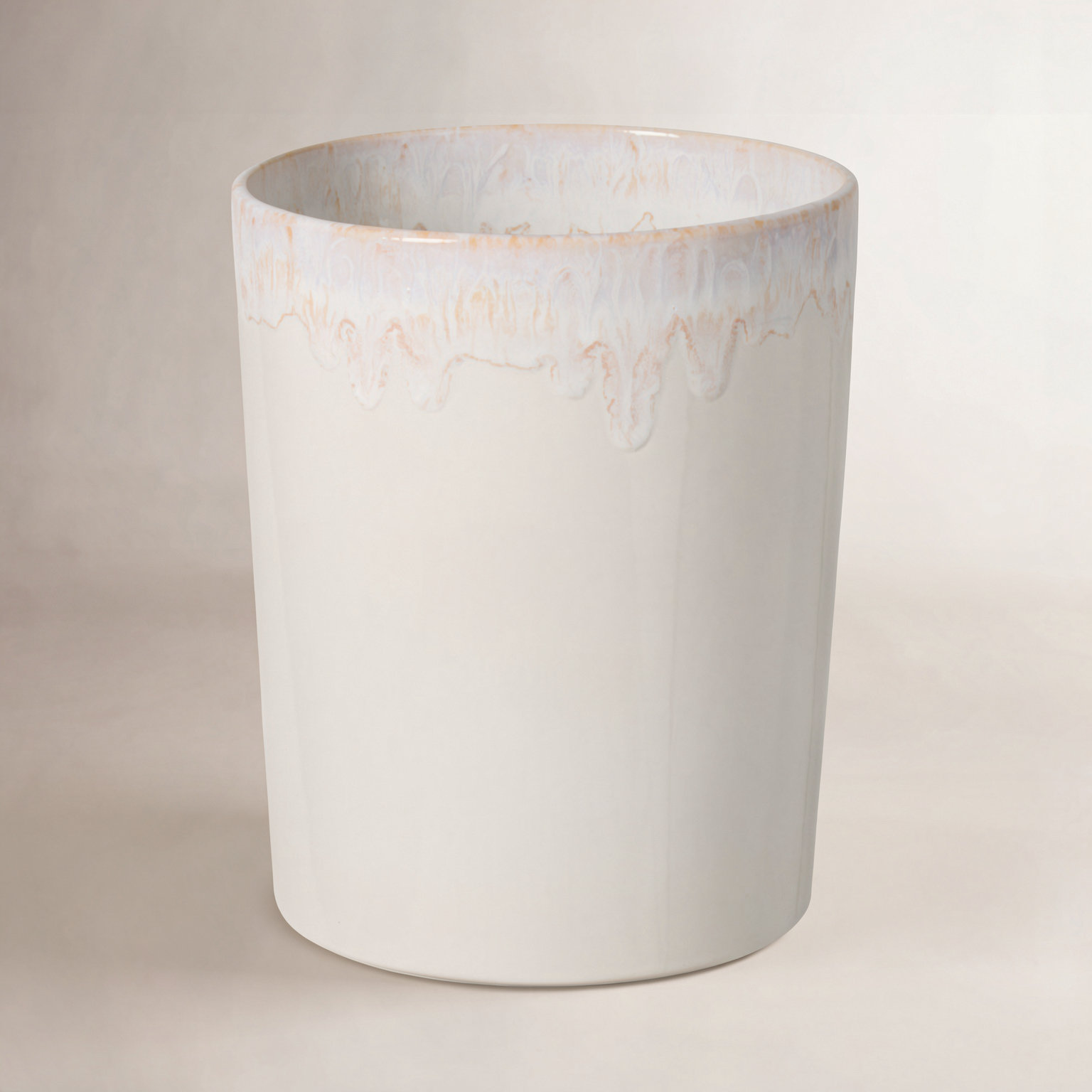 Taormina 1.59gal Waste Bin, White