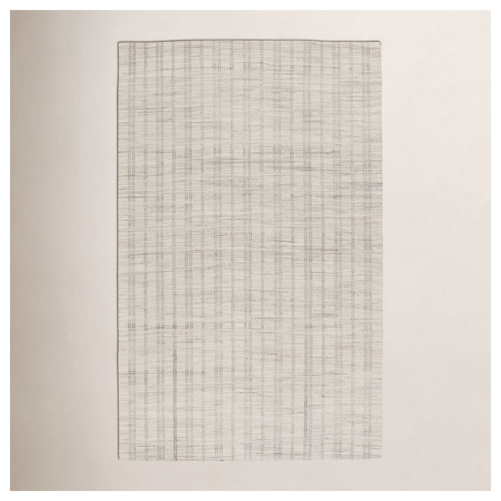 Ginevra Handmade Striped Area Rug , Rectangle 10' x 14', Cream/Black